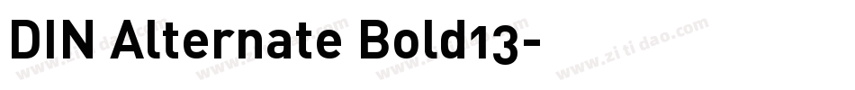 DIN Alternate Bold13字体转换